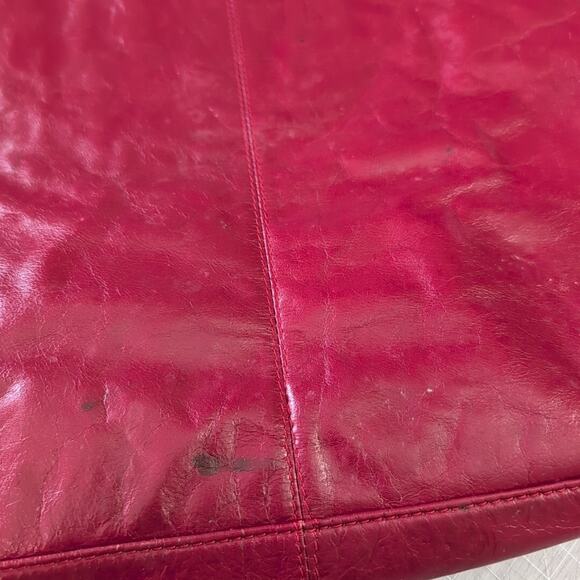 Latico Red Leather Nora Tote Bag, Recessed Zip Top Lots of Inner Pockets - Picture 6 of 13